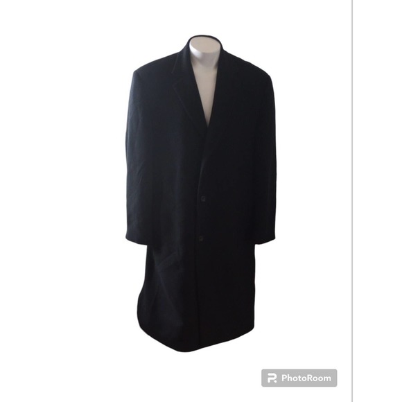 Turnbury 100% Cashmere Black Coat, size 44R Long Blazer Dress Jacket Coat - Picture 2 of 13